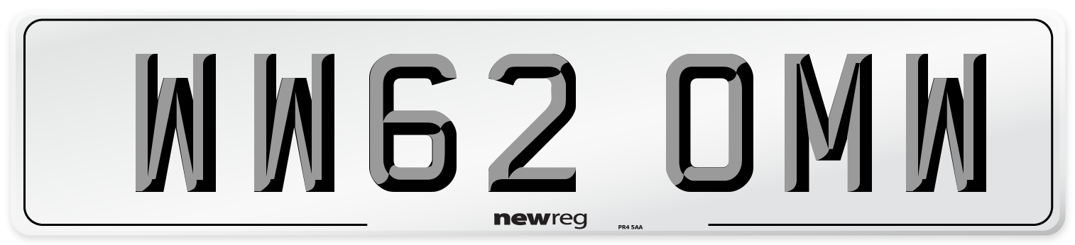 WW62 OMW Number Plate from New Reg